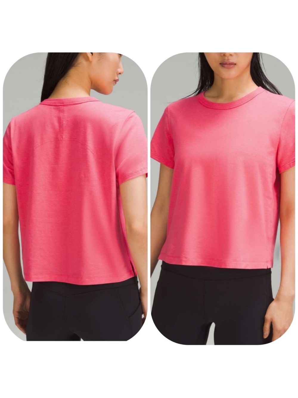 Lululemon Classic-Fit Cotton-Blend T-Shirt Size 8 Lipgloss Pink